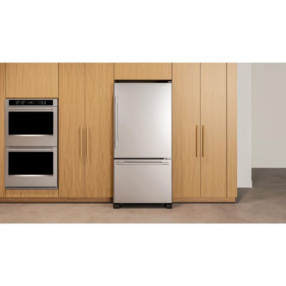 Kitchenaid® 19 Cu. Ft. 30-Inch Standard-Depth Bottom Mount Refrigerator with Right Door Swing KRBR130SPS