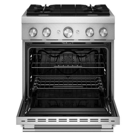 KitchenAid® 30-Inch 4 Burner Commercial-Style Dual Fuel Range with No Preheat Air Fry Mode KFDS930SSS