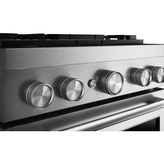 KitchenAid® 30-Inch 4 Burner Commercial-Style Dual Fuel Range with No Preheat Air Fry Mode KFDS930SSS