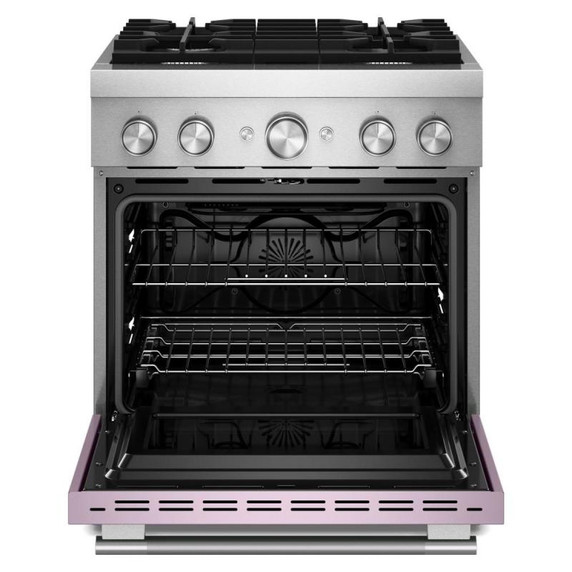 Kitchenaid® 30-Inch 4 Burner Commercial-Style Dual Fuel Range with No Preheat Air Fry Mode KFDS930SWF