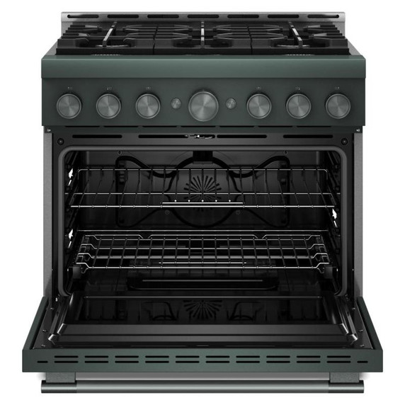 KitchenAid® 36-Inch 6 Burner Commercial-Style Gas Range with No Preheat Air Fry Mode KFGS936SJP