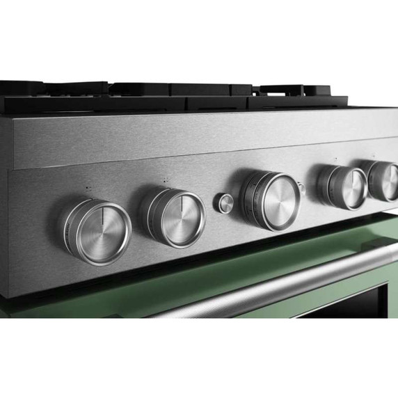 Kitchenaid® 30-Inch 4 Burner Commercial-Style Dual Fuel Range with No Preheat Air Fry Mode KFDS930SDC
