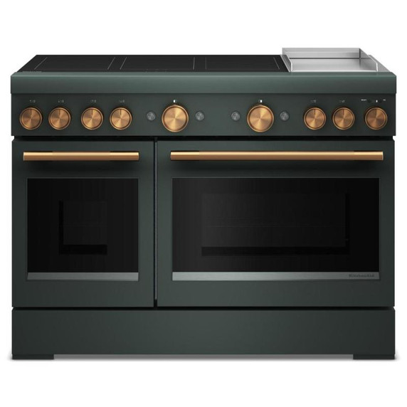 Kitchenaid® 48-Inch 6-Element Induction Freestanding Commercial-Style Range with Griddle KFID948SJP