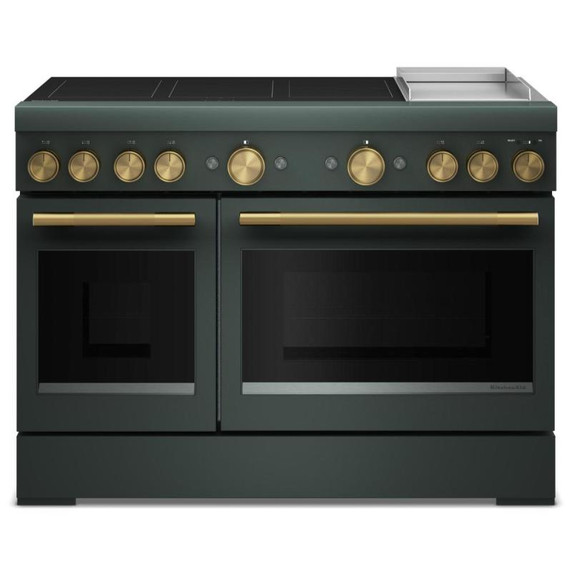Kitchenaid® 48-Inch 6-Element Induction Freestanding Commercial-Style Range with Griddle KFID948SJP