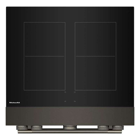 Kitchenaid® 30-Inch 4-Element Induction Freestanding Commercial-Style Range with Air Fry KFIS930SBE