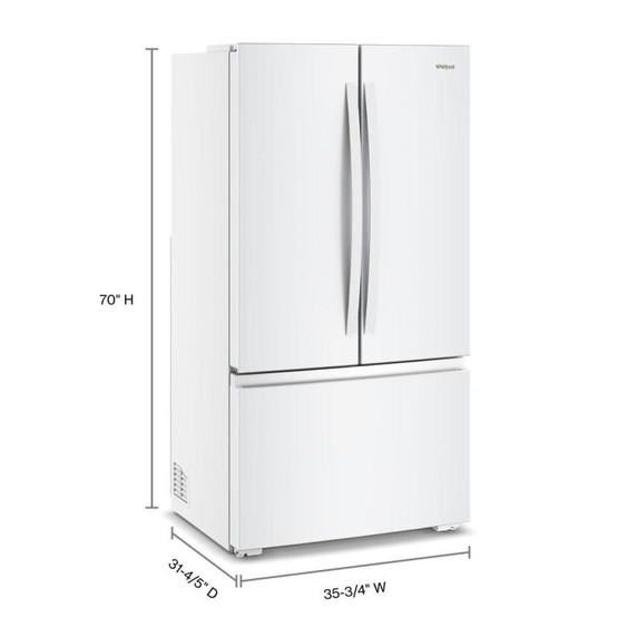 Whirlpool® 36-inch Wide True Counter Depth 3-Door French Door Refrigerator - 24 cu. ft. WRFC3036RW