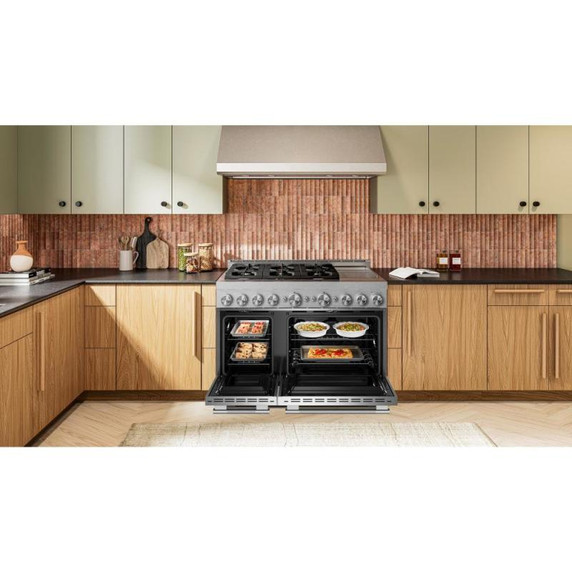 KitchenAid® 48-Inch 6 Burner Commercial-Style Gas Range with Griddle KFGD948SSS