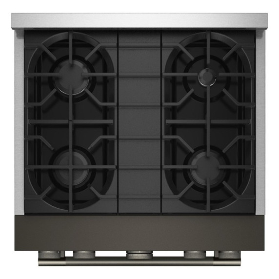 KitchenAid® 30-Inch 4 Burner Commercial-Style Gas Range with No Preheat Air Fry Mode KFGS930SBE