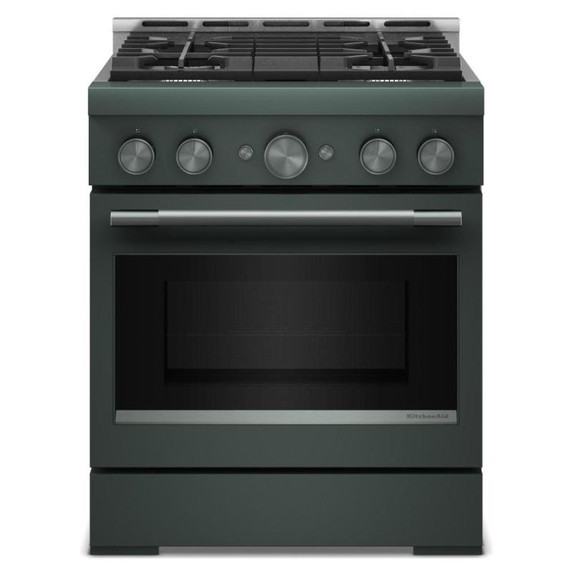 KitchenAid® 30-Inch 4 Burner Commercial-Style Gas Range with No Preheat Air Fry Mode KFGS930SJP