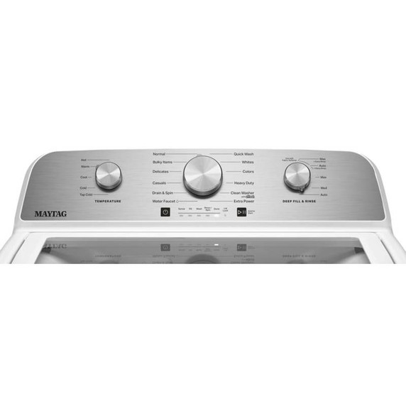 This 5.4 cu. tt. IEC capacity top load washer from Maytag delivers the stain-fighting power that’s built to handle tough loads. MTW5205TW