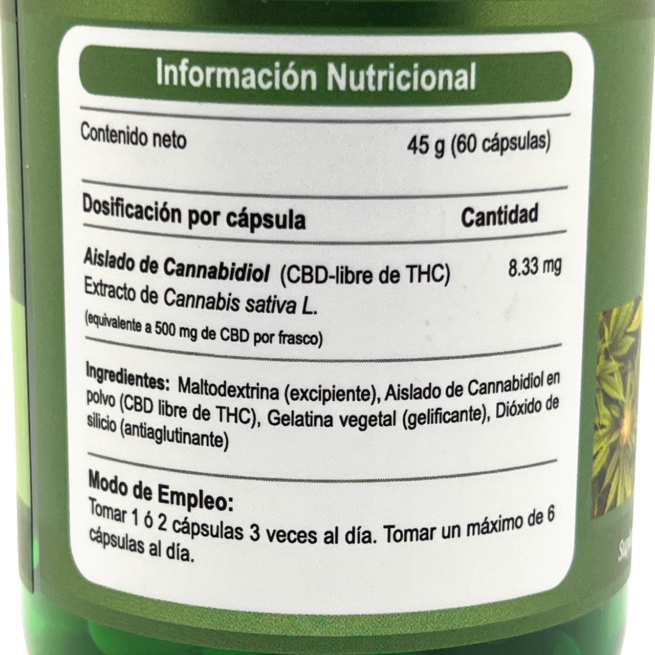CBD 500 mg | Green Labs | 90 Cápsulas - Macrobiótica Natura