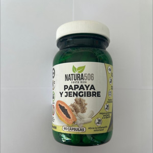 Papaya y Jengibre 500 mg | Natura 506 | 90 Cápsulas