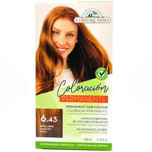 Tinte Natural #6.43 Avellana Coloración Permanente | Corpore Sano | Sin amoniaco | 140 ml