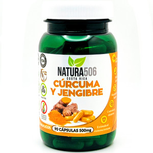 Cúrcuma y Jengibre 500 mg | Natura 506 | 90 Cápsulas