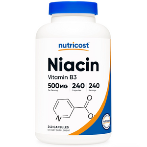 Niacina Vitamina B3 | Nutricost | 240 Cápsulas