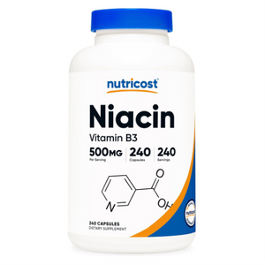 Niacina Vitamina B3 | Nutricost | 240 Cápsulas