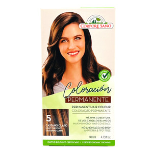 Tinte Natural #5 Castaño Claro Coloración Permanente | Corpore Sano | Sin amoniaco | 140 ml