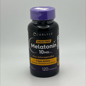 Melatonina 10 mg con Ashwagandha | Carlyle | 120 Cápsulas