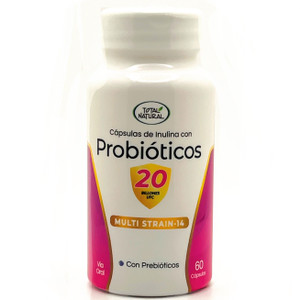 Probióticos 20 billones UFC | Total Natural | 60 cápsulas