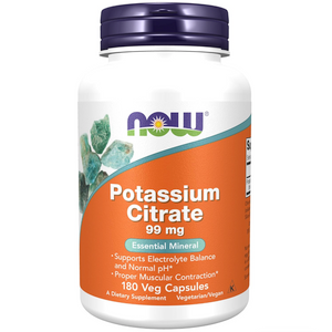 Citrato de potasio | Now | 180 capsulas