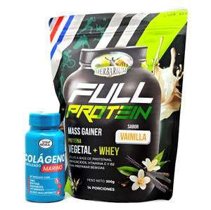 Combo Full Protein Vainilla + Colágeno Mar cap | 10% descuento