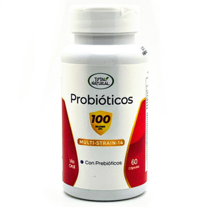 Probióticos 100 billones UFC | Total Natural | 60 cápsulas