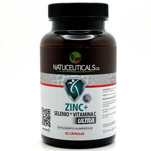 Zinc Selenio Vitamina C | Natuceuticals | 60 Cápsulas
