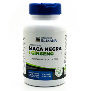 Maca Negra +Ginseng | El Maná | 100 Cápsulas