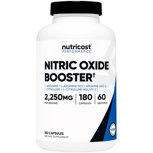 Óxido Nitrico Booster | Nutricost | 180 Cápsulas