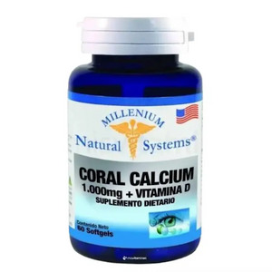 Calcio Coral y Vitamina D3 | Millenium | 60 Softgels