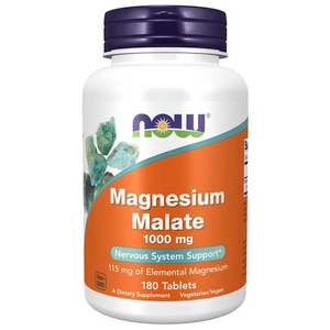 Malato de Magnesio 1000 mg | NOW | 180 Tabletas