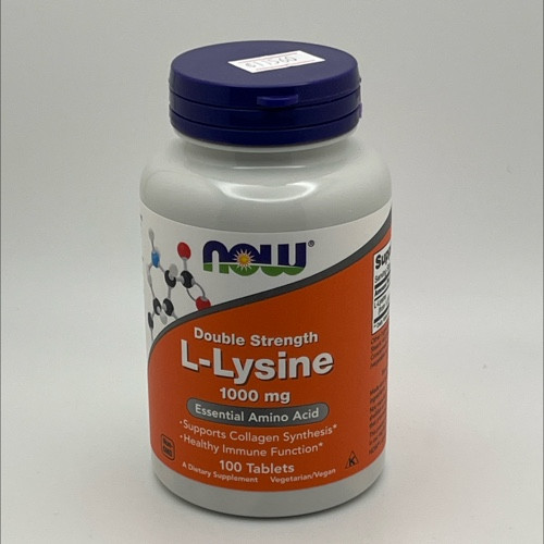 L Lisina 1000mg | NOW | 100 Tabletas