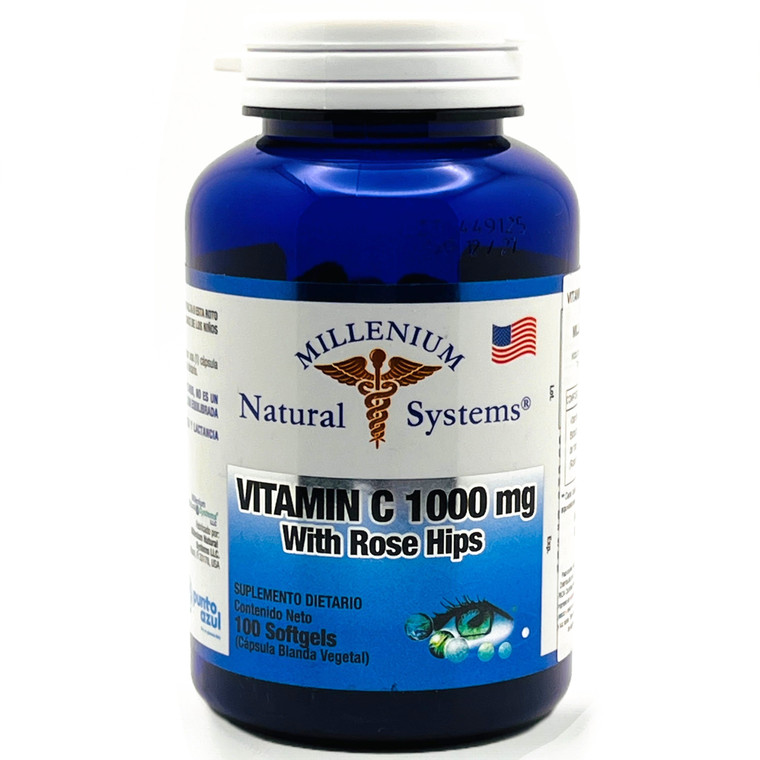 Vitamina C 1000 mg +Rosa de Mosqueta | Millenium | 100 capsulas