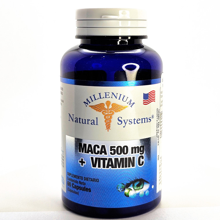 Maca 500 mg + Vitamina C | Millenium | 100 Cápsulas