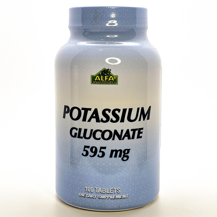 Gluconato de Potasio 595 mg | Alfa Vitaminas | 100 Tabletas