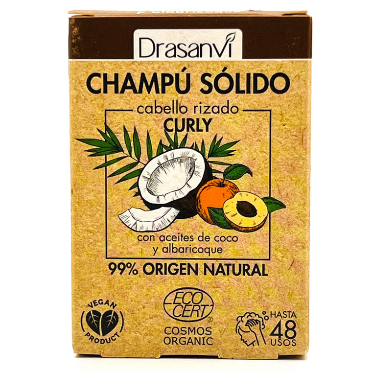 Champú solido cabello rizado | Drasanvi | 48 lavadas 80 g