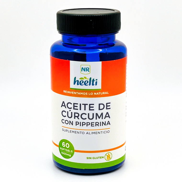 Aceite de curcuma con pimienta | Heelti | 60 capsulas