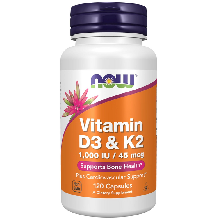 Vitamina D3 K2 | Now | 120 cápsulas