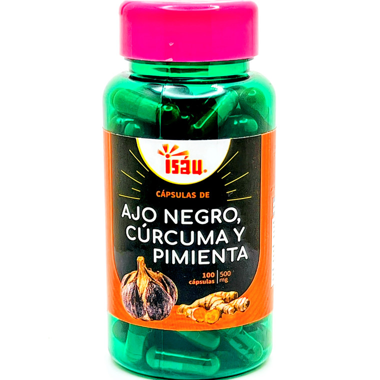 Ajo negro curcuma pimienta | Isau | 100 cápsulas