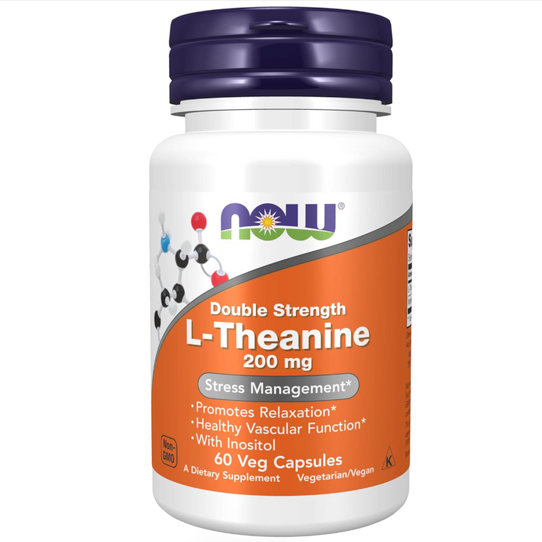 L-Theanina 200mg | NOW | 60 Capsulas