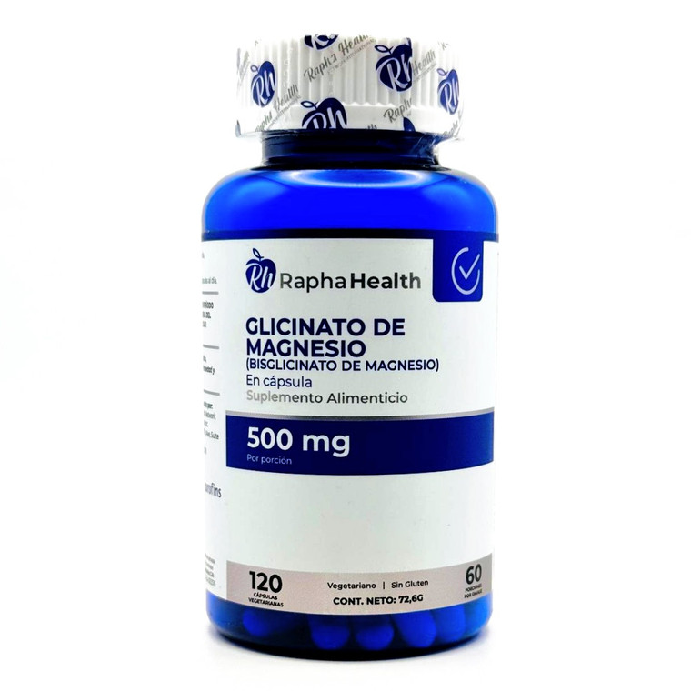 Glicinato de magnesio | Rapha Health | 120 capsulas