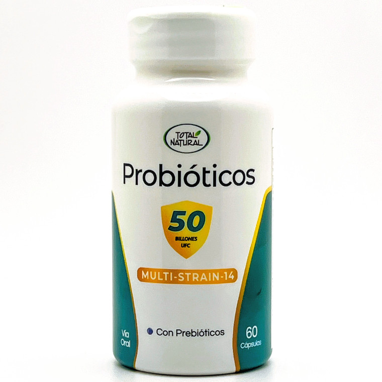Probióticos 50 billones | Total Natural | 60 cápsulas