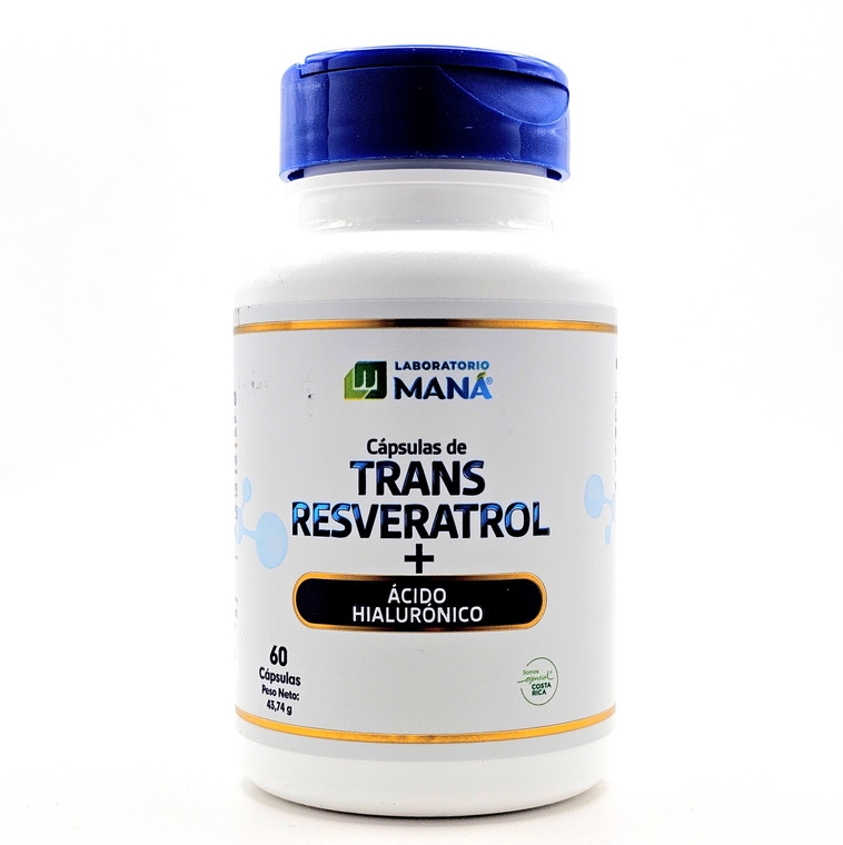 Trans resveratrol + Acido Hialuronico | El Maná | 60 cápsulas