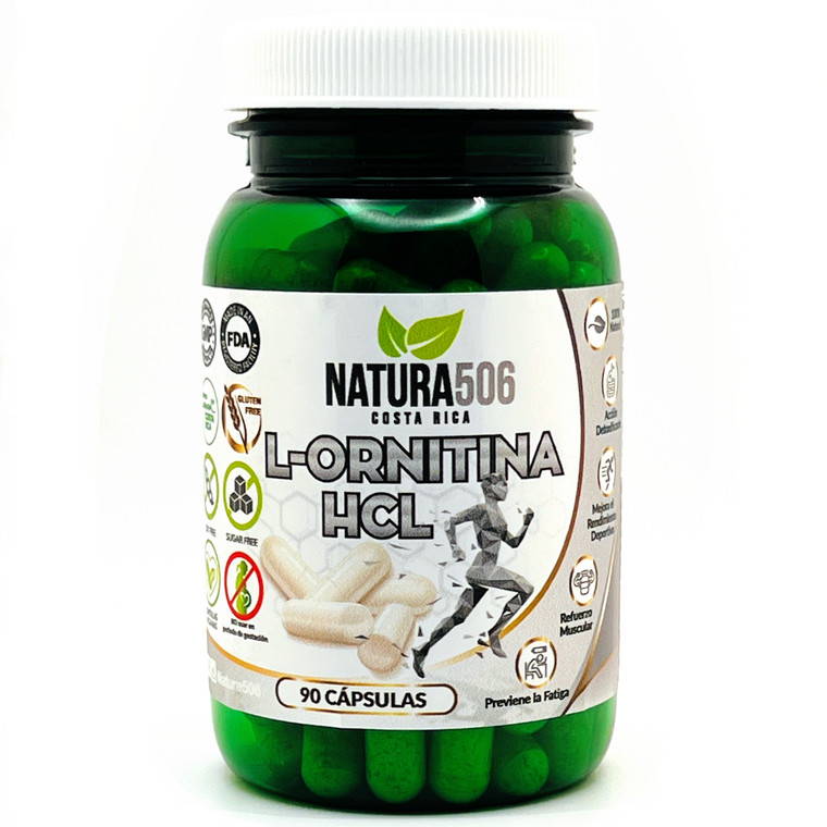 L Ornitina HCL 500 mg | Natura 506 | 90 Cápsulas