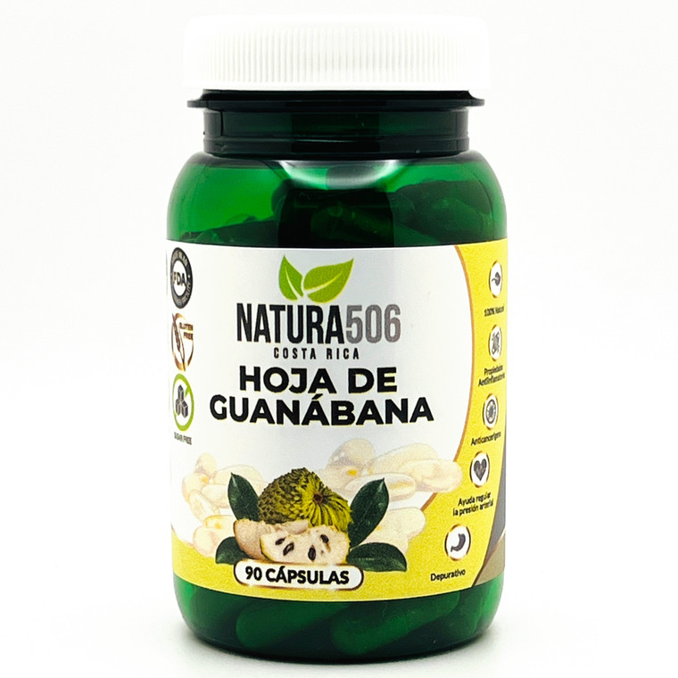 Cápsulas de hojas de guanabana | Natura 506 | 90 cápsulas