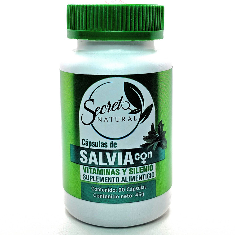 Salvia con Vitamina y Selenio | Secreto Natural | 90 Capsulas