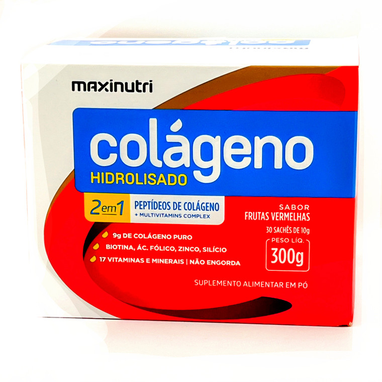 Colágeno hidrolizado Frutos Rojos | Maxi Nutri | 30 sobres