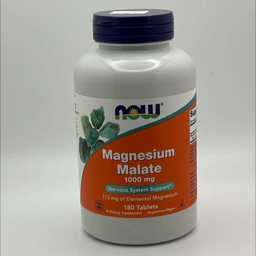 Malato de Magnesio 1000 mg | NOW | 180 Tabletas