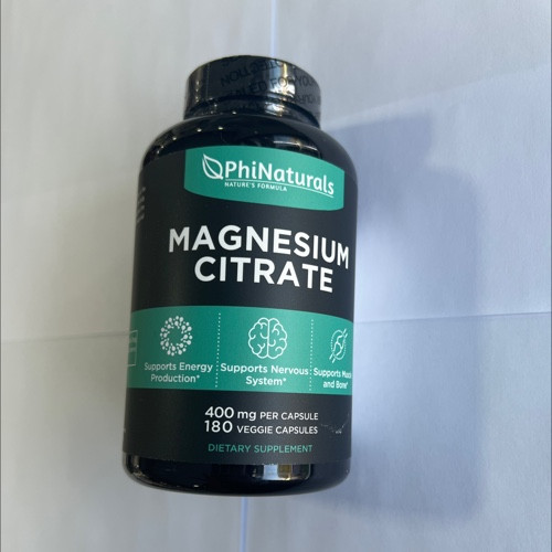 Citrato de Magnesio 400 mg | Phi Naturals | 180 Cápsulas