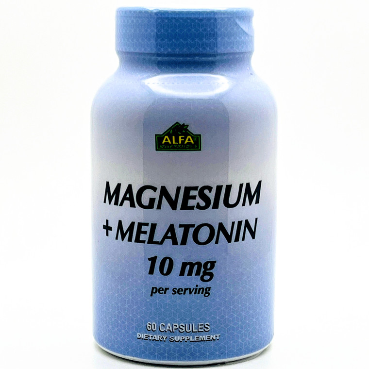 Magnesio con melatonina 10 mg | Alfa Vitaminas | 60 Cápsulas